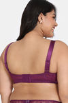Zivame True Curv Primrose Double Layered Non Wired 3/4Th Coverage Super Support Bra - Dark Purple — thumbnail 2